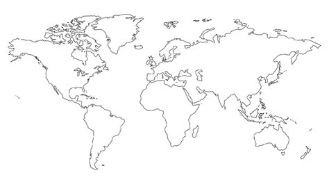 10 Best Blank World Maps Printable Printableecom World Map Fill In