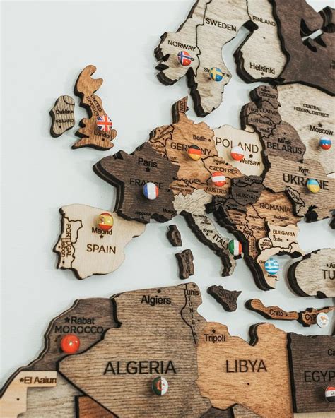 Wooden World Map Wall Decor 3d Ter World