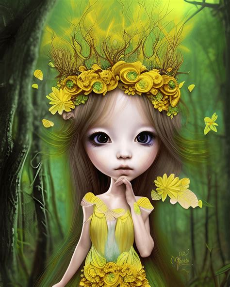 Beautiful Forest Fairy Graphic · Creative Fabrica