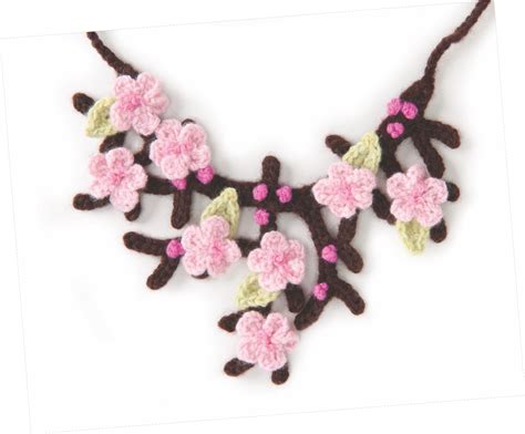 Cherry Blossom Necklace Crochet Pattern Allcrafts Free Crafts Update