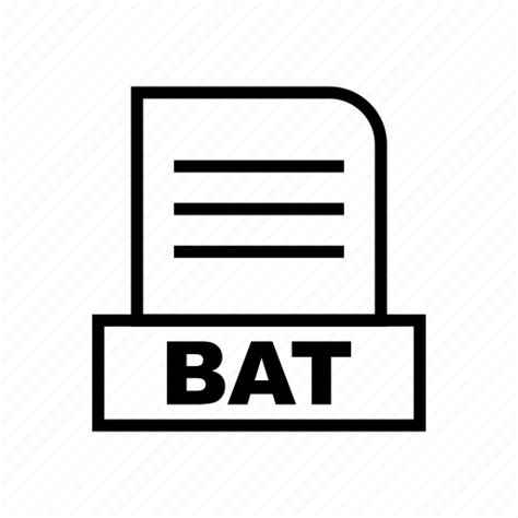 Bat Document File Icon Download On Iconfinder