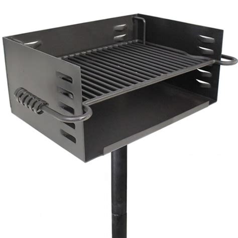Jumbo Outdoor Park Style Charcoal Grill Large Campground Bbq With