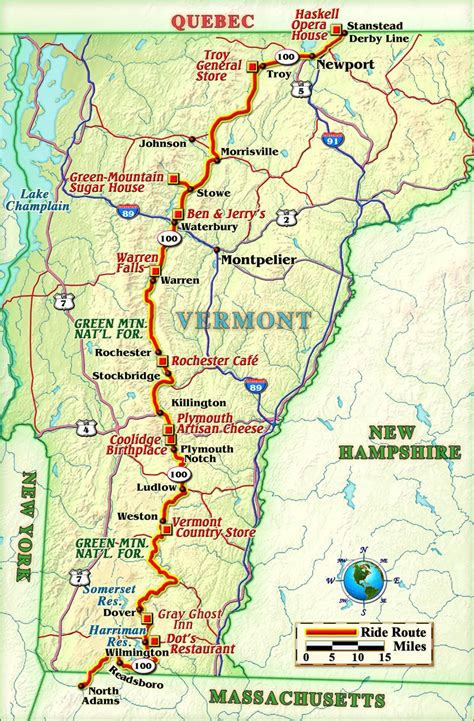 Vermont Highway Map