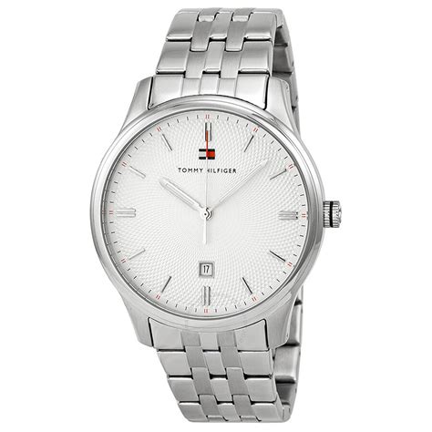 Tommy Hilfiger White Dial Stainless Steel Mens Watch 1710283 Tommy