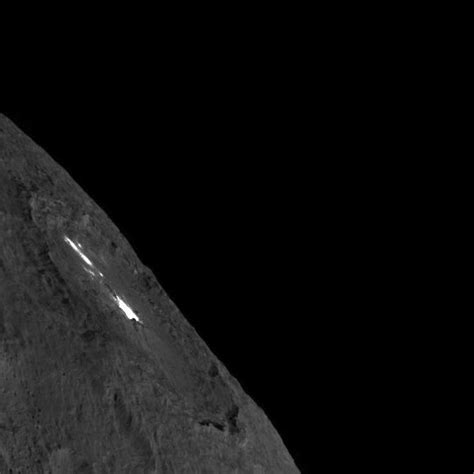 Occator Crater On Ceres Limb Long Exposure