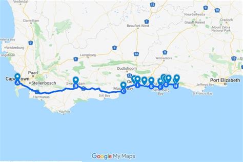 Garden Route Road Trip Route Map 800x534 