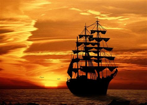 Image Detail For Ship At Sunset By ~khlasher On Deviantart Ship