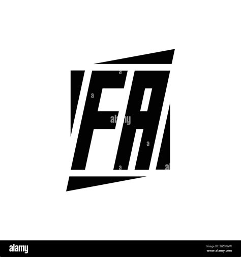 Monograma Fa Logo Con Plantilla De Diseño De Concepto De Estilo Moderno