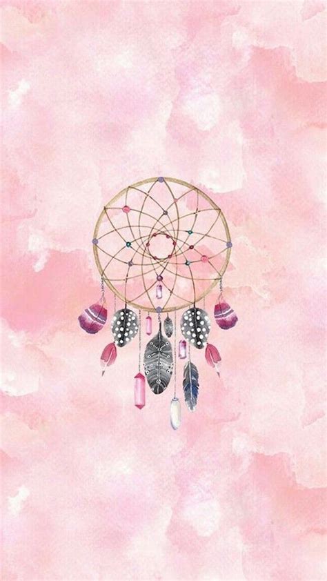 Pink Background Cute Tumblr Backgrounds Colourful Dreamcatcher