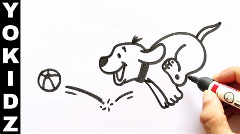 How To Draw Dog Running Running Dog Drawing Youtube