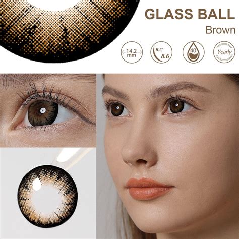 Glass Ball Deep Brown Colored Contacts With Vibrant Effect Twinklens