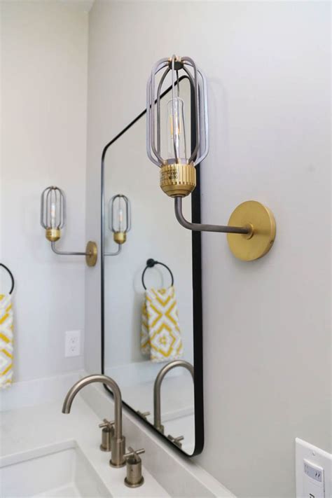 Frisco Project Reveal Stylish Bedroom Design Black Sconces Bathroom