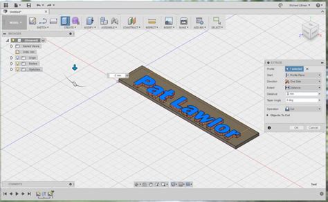 Fusion 360 Nameplate Tutorial Joseph Henry Project