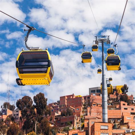 Cable Car Lapaz Stock Image Image Of South Teleferico 106786003