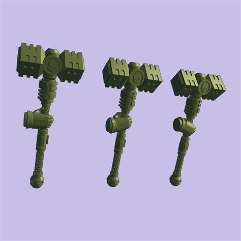 Stl File Thunder Hammer・3d Printing Template To Download・cults
