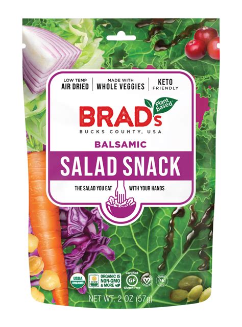 New Salad Snack Balsamic Brads Plant Based