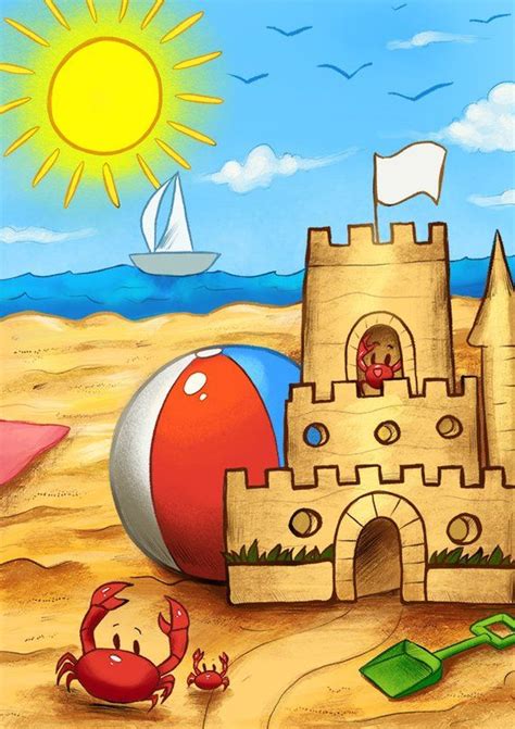 To do this, i rounded up the best border and frame videos. Cute Sandcastle Beach Kids Art Print | Kids art prints ...