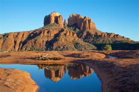 Cathedral Rock Reflection Stock Photo Image Of Landscape 29734532