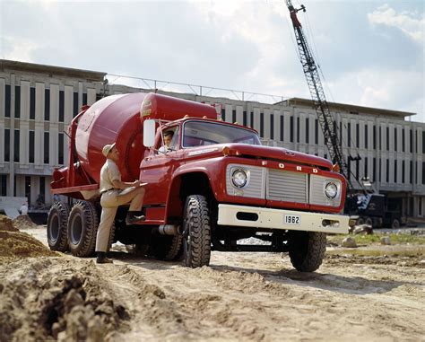 1962 Ford Ft 850 Super Duty Concrete Mixer Ford Work Trucks Concrete