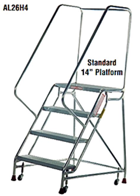 This lightweight step stool provides security. Cisco-Eagle Catalog - 4 Step Aluminum Mobile Ladder Stand ...