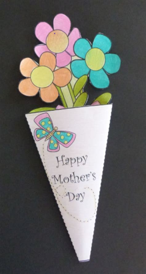 Mothers Day Crafts Flower Bouquet For Mom