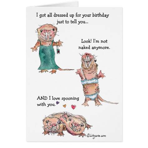 Happy Birthday Naked Mole Rat Card Zazzle