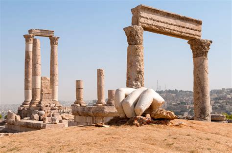 Temple Of Hercules At Amman Citadel In Jordan Isramisrael