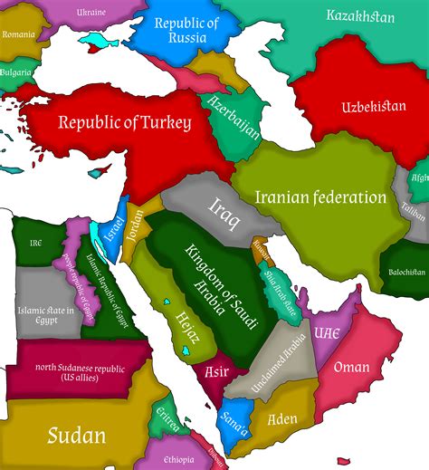 Map Of The Middle East After Ww3 2054 Imaginarymaps