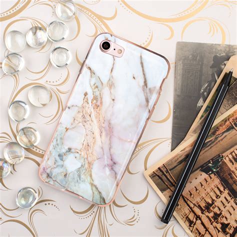 Rose Gold Marble Iphone X Case Iphone 8 Plus Case Marble Etsy
