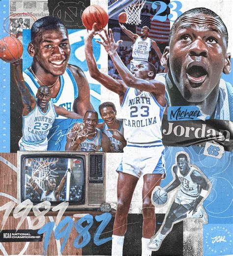 Michael Jordan North Carolina Tar Heels Artwork On Behance Michael