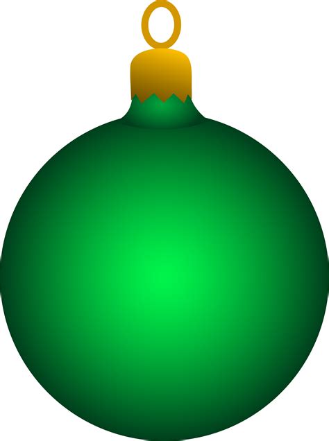 Green Christmas Tree Ornament Free Clip Art