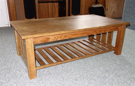Mission Style Oak Coffee Table Ebth