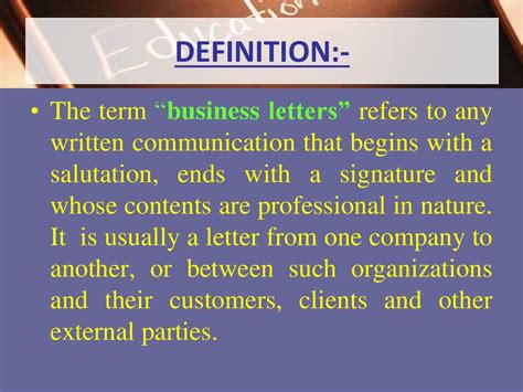 Business Letters - online presentation