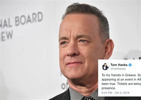 Tom Hanks Tweets Clarify Hes Not Going To Greece Despite A Bizarre