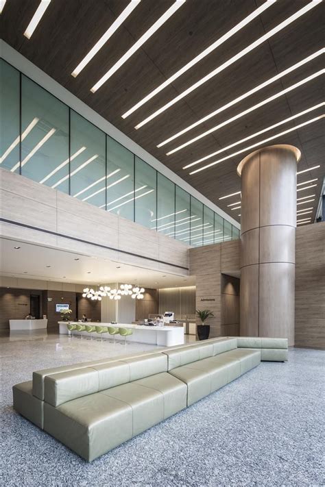 Lobby Entrance Ceiling Design At The Farrer Park Hospital Singapore