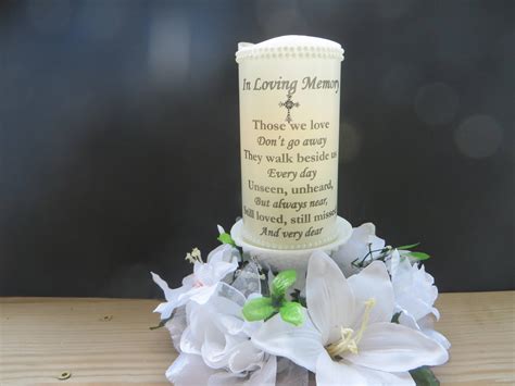 In Loving Memory Led Candle With Verse Memorial Candle In Etsy