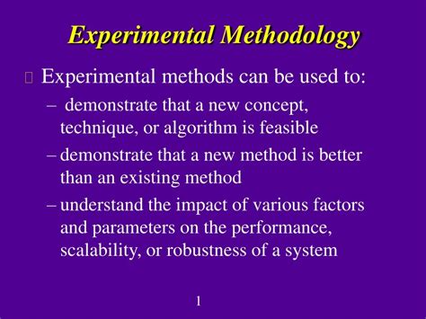 Ppt Experimental Methodology Powerpoint Presentation Free Download