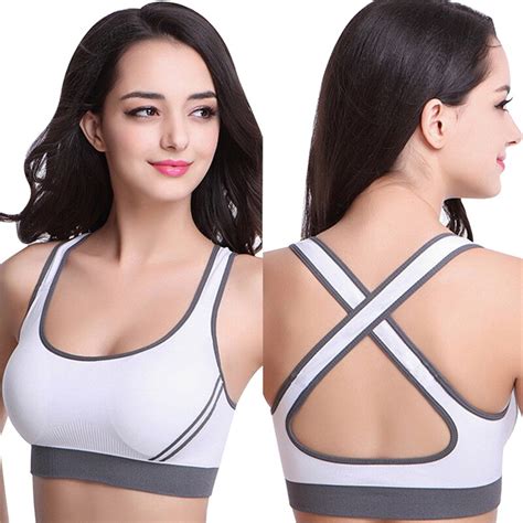 High Stretch Breathable Sports Bra Top Fitness Women Padded Sport Bra For Running Yoga Gym