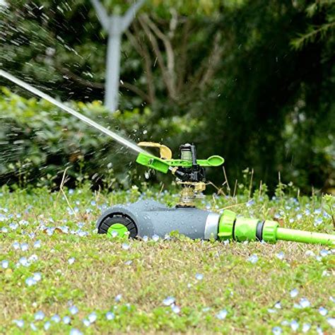 Yestar Lawn Sprinkler System Adjustable 360° Rotating Portable Garden