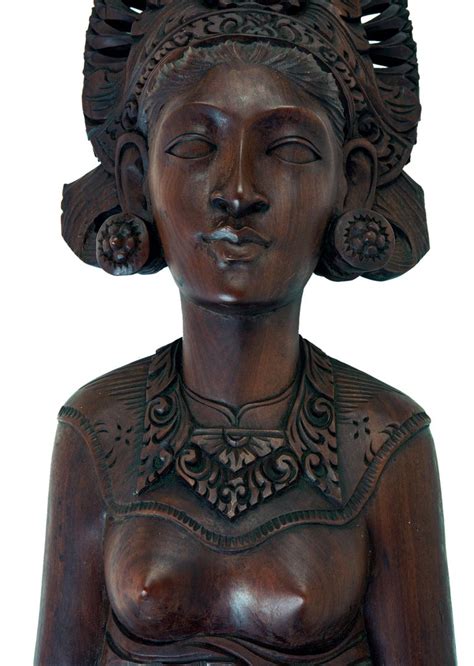 Indonesian Hand Carved Wooden Bust Of A Woman For Sale At 1stdibs