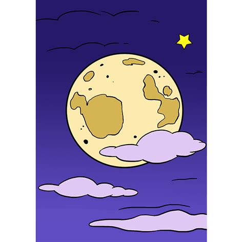 How To Draw The Moon Really Easy Drawing Tutorial
