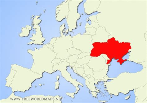 Where is Ukraine located on the World map?