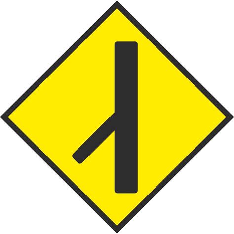W 030 Merging With Traffic From Left Road Warning Signs Ireland