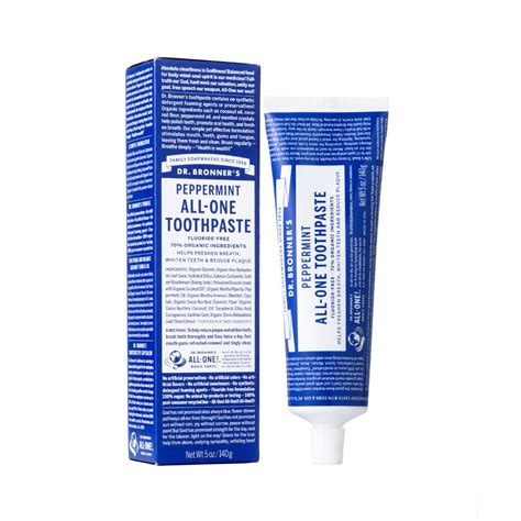 5 Oz Peppermint Toothpaste Organic By Dr Bronners Thrive Market