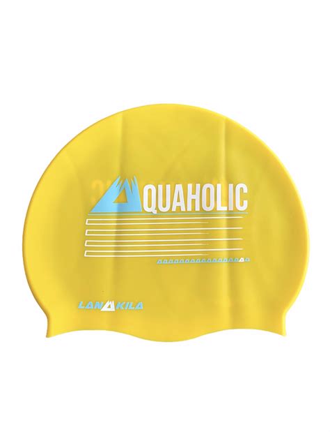 Swim Cap Aquaholic Sunshine Yellow Lanakilasportsde