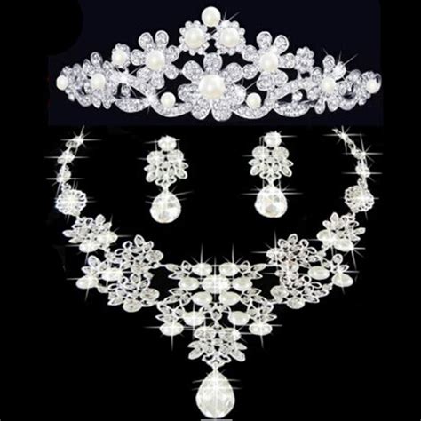 2021 Matching Jewelry Sets Tiaras Necklace And Earrings Stylish And