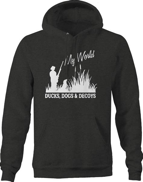 Ducks Dogs Decoys Duck Hunting Shirt Hoodies For Men Black At Amazon