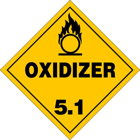 Class 5 Oxidizing Substances Organic Peroxides Placards And
