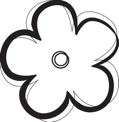 Collection Pictures Black And White Flower With Stem Clipart Full
