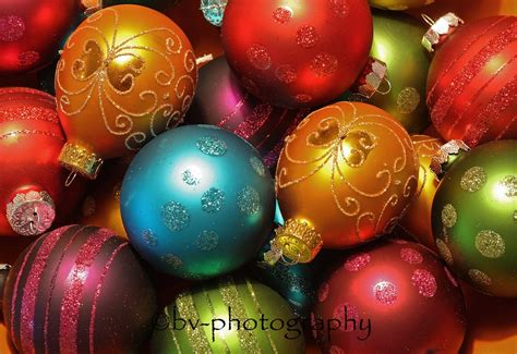 Christmas Cards With Colorful Ornaments 5x7 Box Of 6